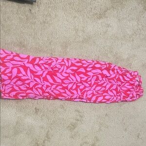 A New Day Pink and Red Patterned Pants